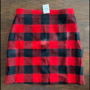 Adorable wool J Crew plaid skirt, sz 0